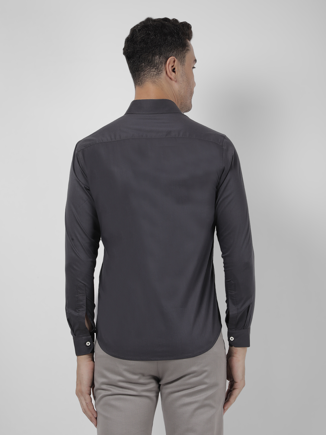 Numero Uno Men SOLID Dark Grey Shirt